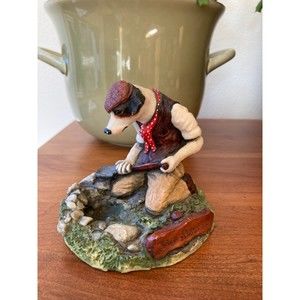 Jack Russell Figurine by The Country Set Made in England Vintage. 4.5"x4.5"